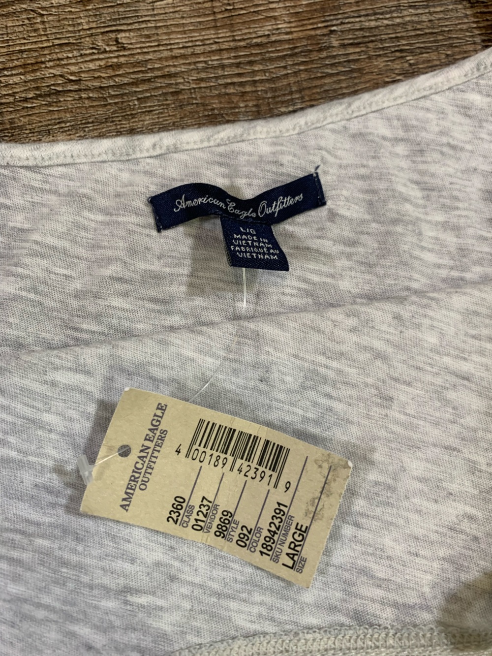 American Eagle Outfitters Gray Lace Trimmed Cami Sz L. Fairy Y2K Boho Top - Picture 2 of 8